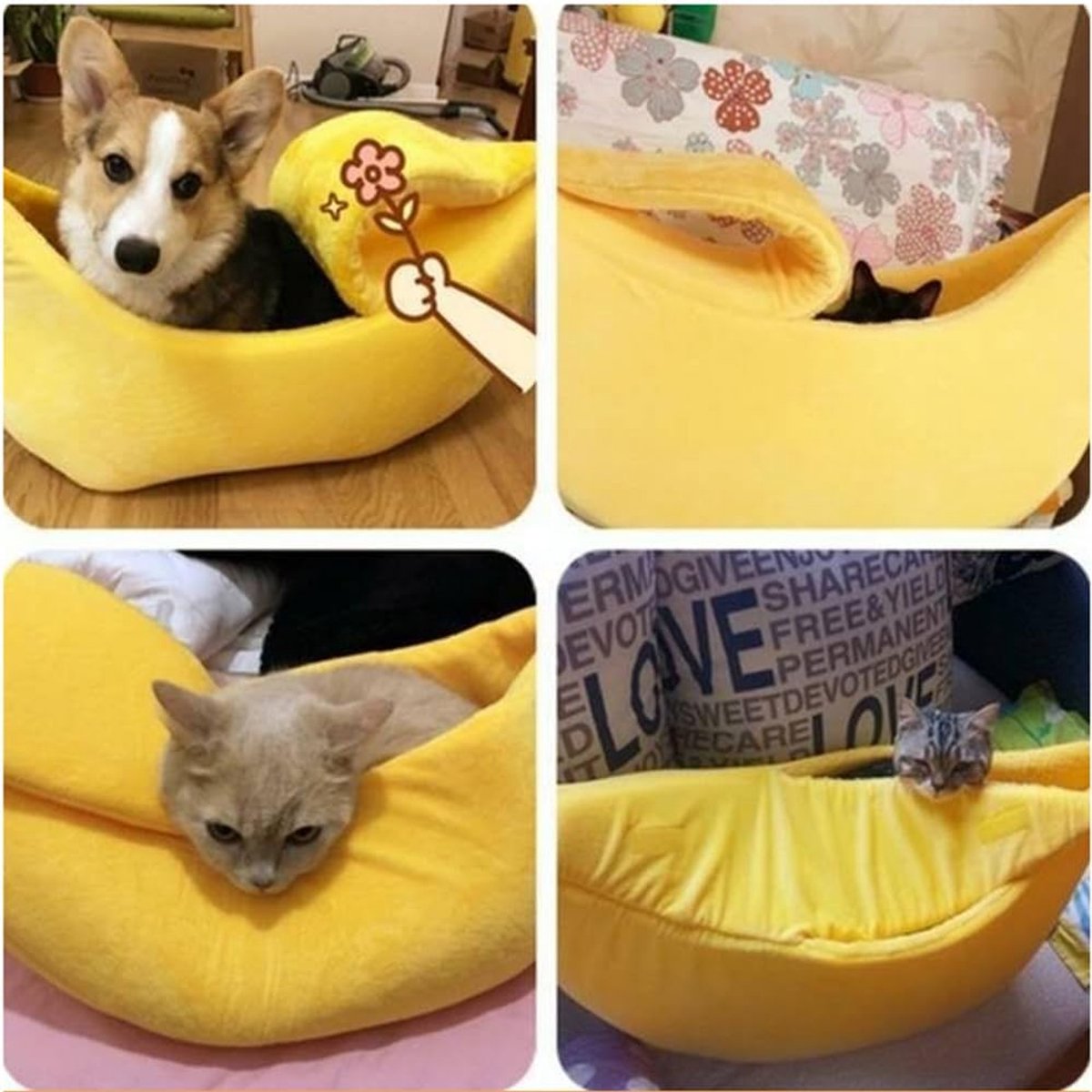 Cat Basket - Creative Cat Basket - and Cat Kennel - Warm and soft plush puppy mat - Cute fruit design for cats, kittens and dogs - 55 x 20 x 15 cm(M) — image 5