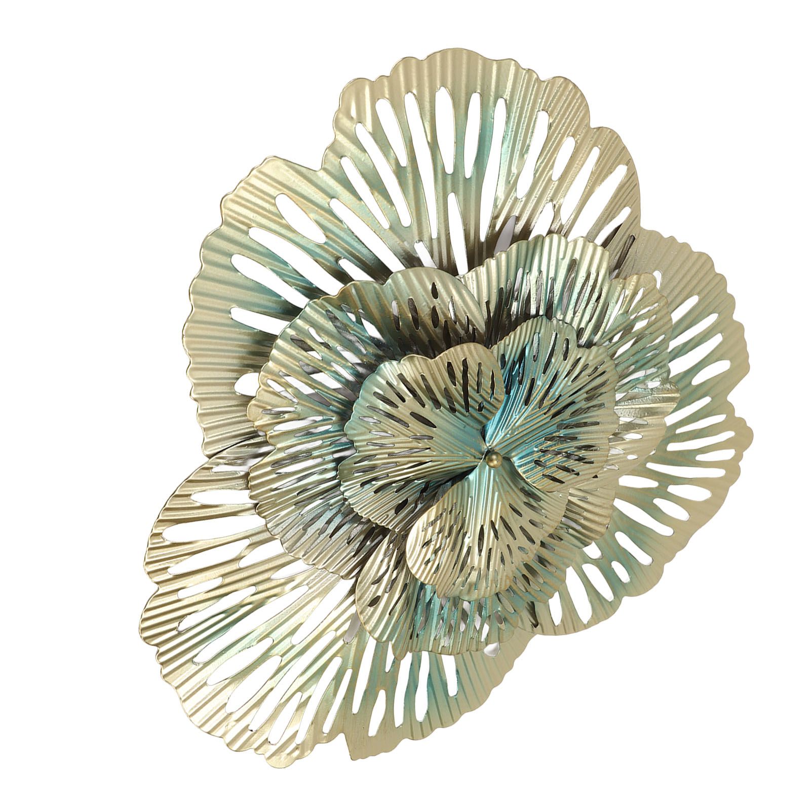 Metal Wall Decor Modern Stylish Triangular Ginkgo Flower Iron 3D Wall Sculpture for Living Room Bedroom Hall Type A โ image 5