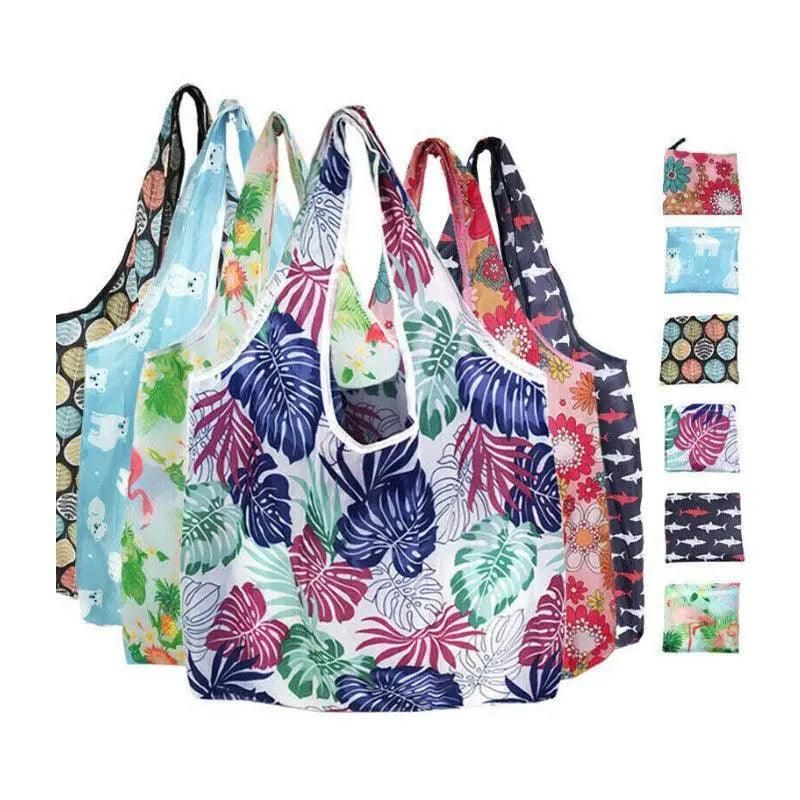 Reusable Foldable Light Waterproof Shopping Bags Carry bag Grocery Big - B-27 — image 3