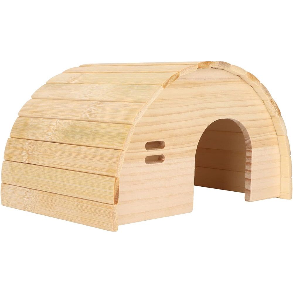 Guinea Pig Wooden House, Hamster Wooden House, Bite Arched Wood Hideout for Dwarf Hamster, Golden Bear Pet Supplies, Small Animals, Houses & Habitats.(Small) — image 2