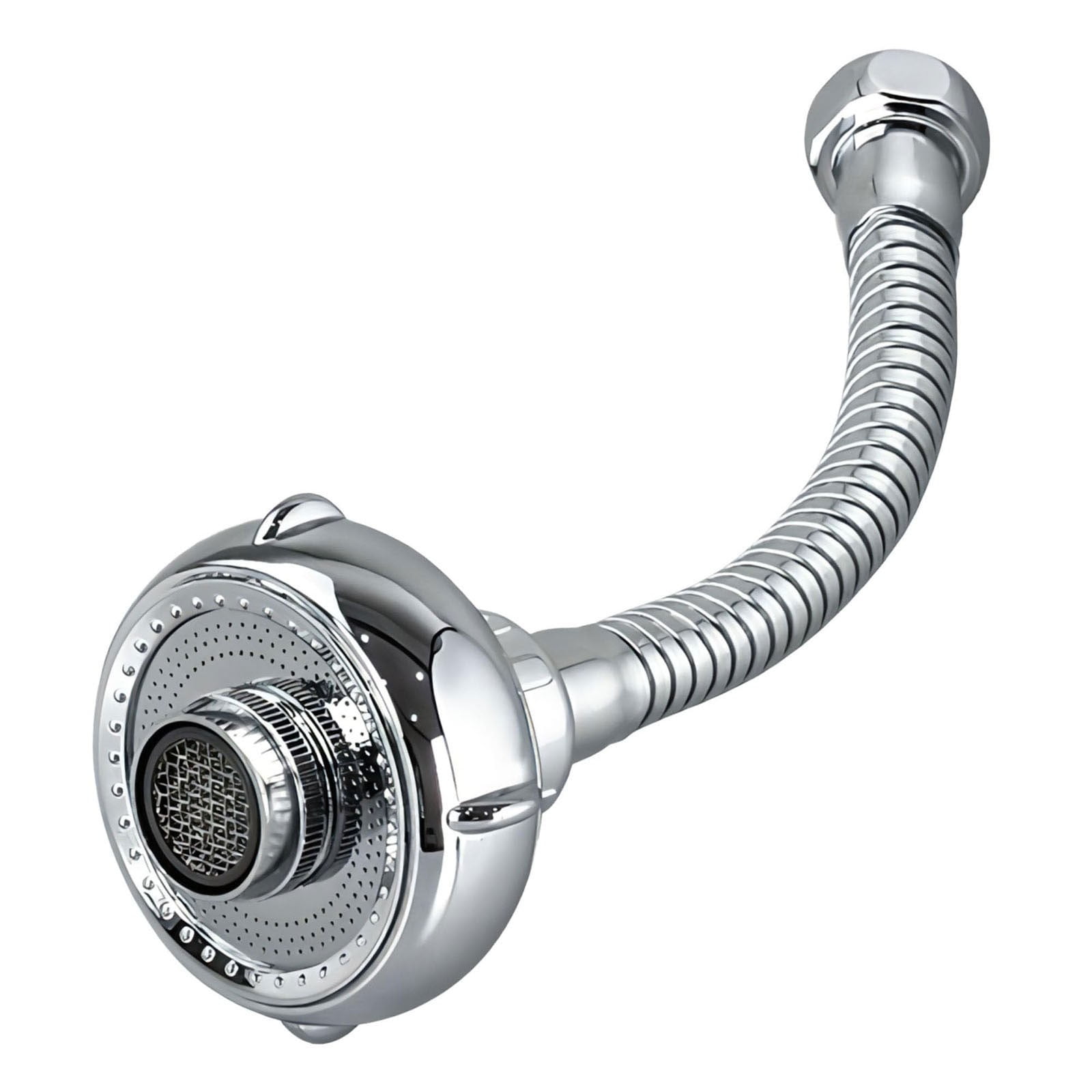Shaped 360° Swivel Kitchen Faucet Extender Anti Function Kitchen Faucet Sprayer Attachment Large Diameter Shower Head Water Saving 8 Inch 20 6 6cm Silver