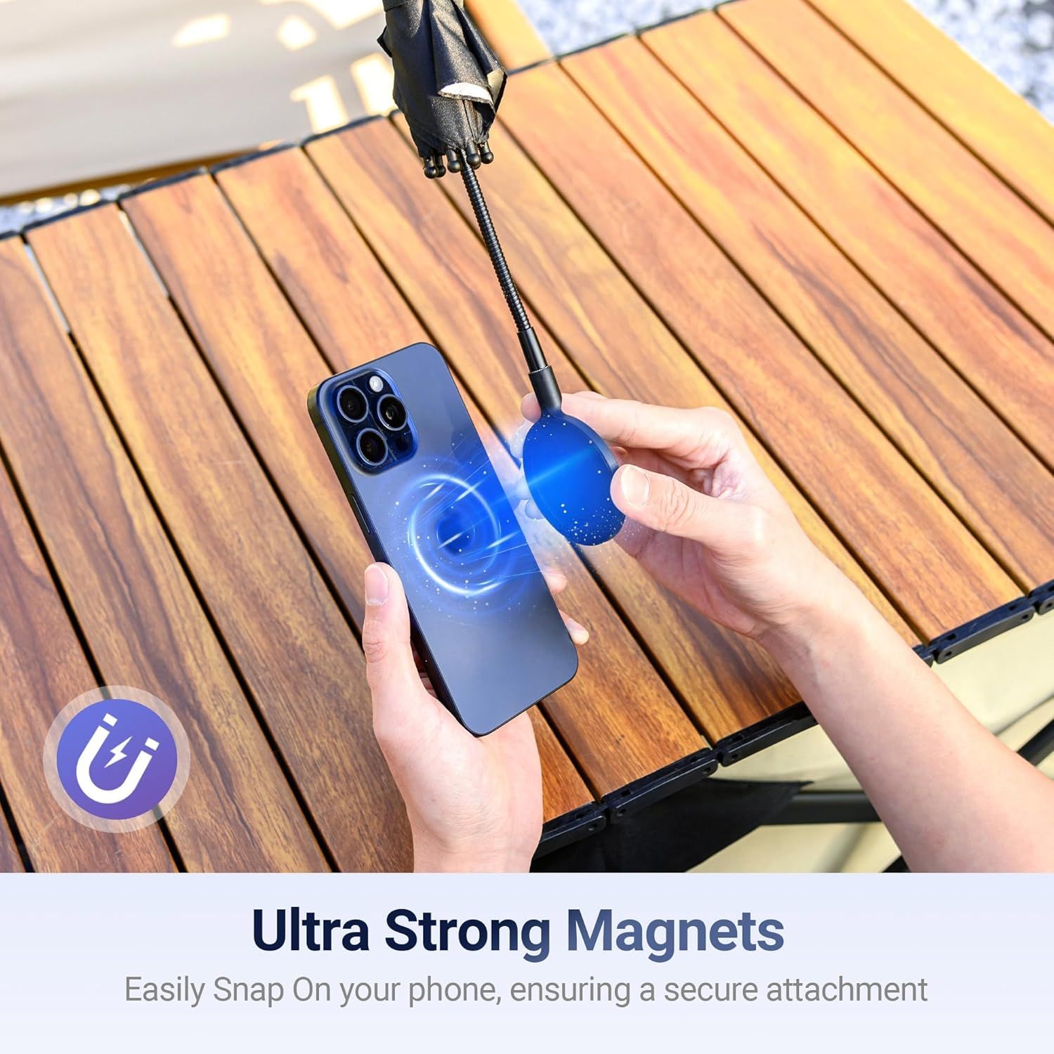 Phone Umbrella for Sun, Magnetic Cellphone SunShade Shield Umbrella, Universal Phone Sun Blocker Cover Visor for Beach Pool Accessories Travel — image 6