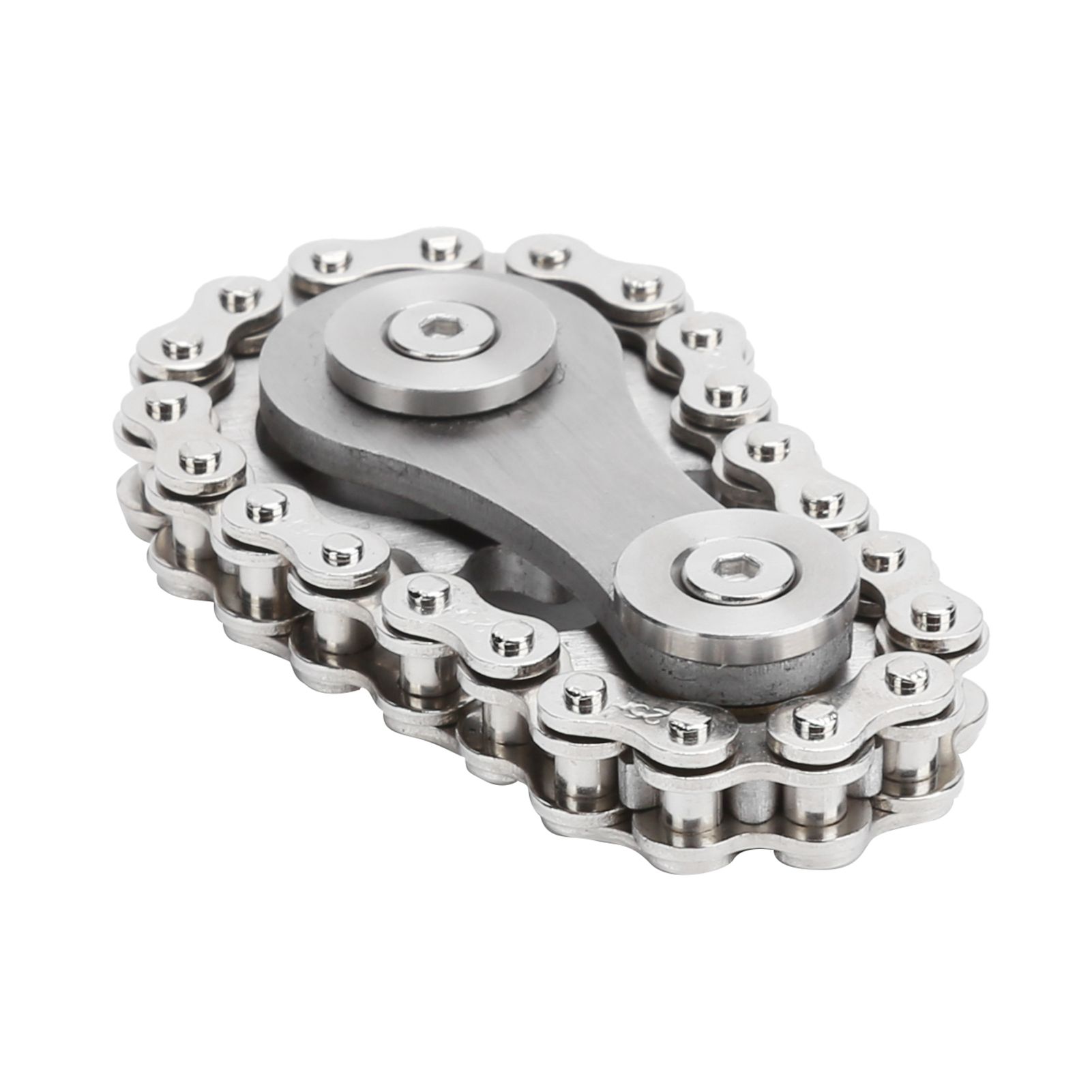 Sprocket Fingertip Gearwheel Rotating Sprocket Flywheel Toy Relieve Stress Decompression ToySilver โ image 3