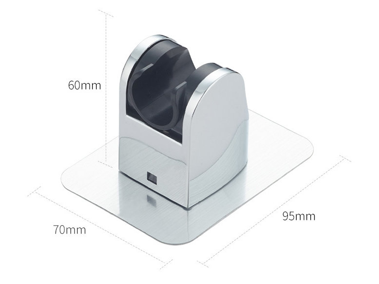 Strong Adhesive and Waterproof Shower Head Holder, Adjustable Handheld Shower Holder Wall Mounted Shower Bracket, ABS material — image 2