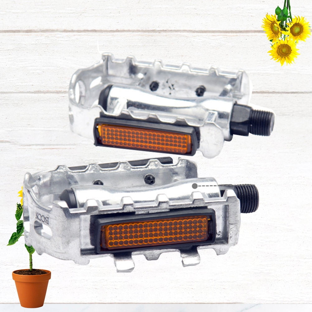 Worgeous 1 Pair of Silver Aluminum Alloy Mountain Bike Pedals with Anti slip Spikes โ image 3