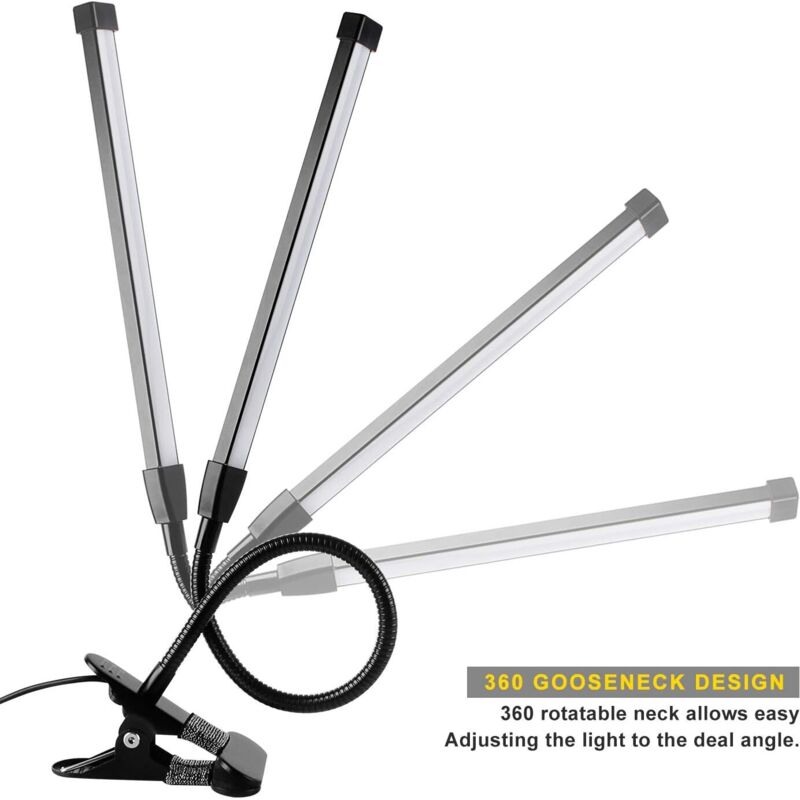 8W Dimmable Usb Desk Lamp With 3 Modes (Cool/Warm/Natural) 10 Brightness Levels LED Desk Lamp For Office, Education โ image 3