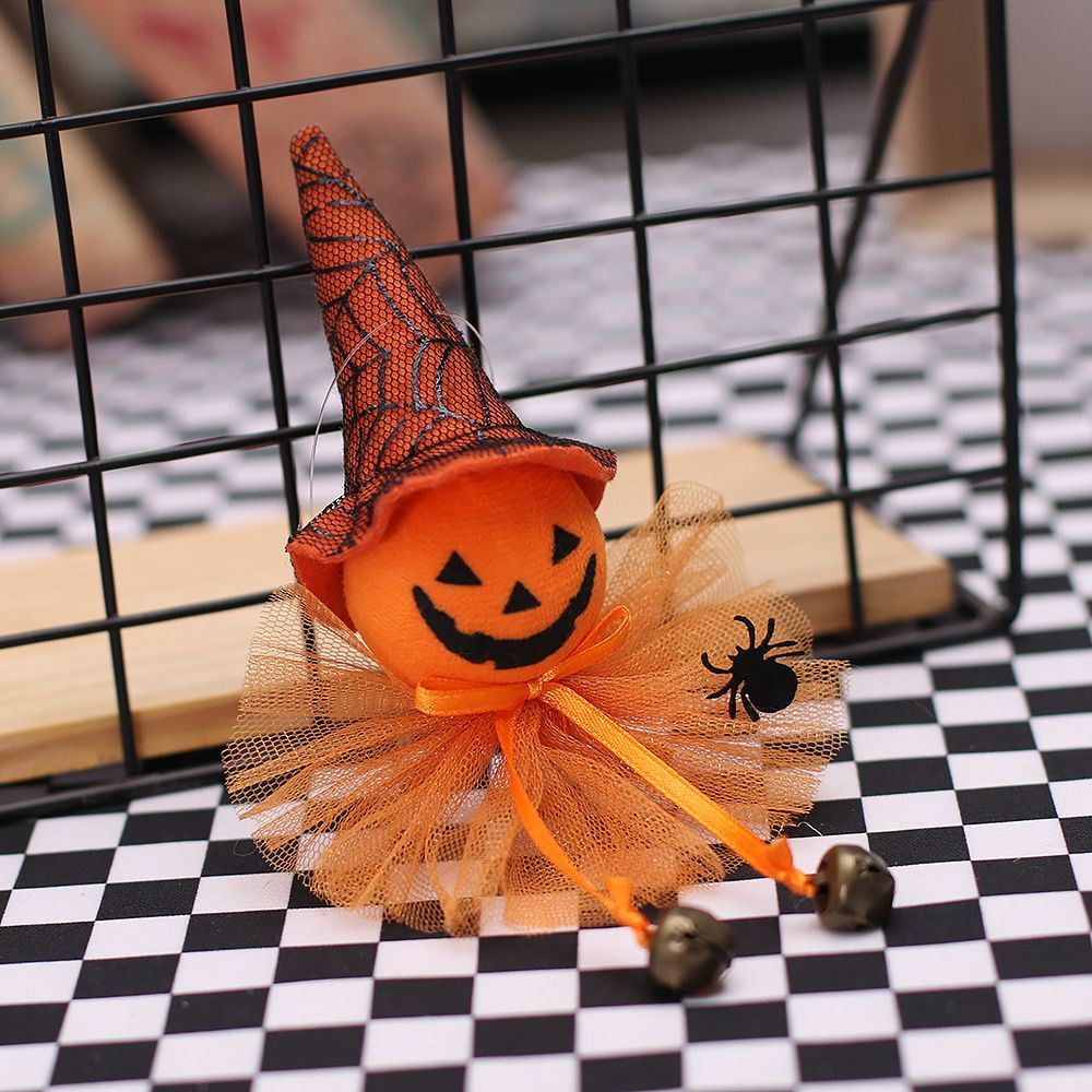 3pcs,Pumpkin Ghost Witch Black Cat Dwarf Handmade Decoration Scandinavian Dwarf Home Decoration Tree Decoration — image 3