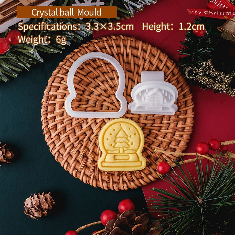 Cookie Cutters Set, 5 Pcs Cookie Cutter with Plunger Stamps, Cute Cookie Cutters for DIY Biscuit Snacks Cheese Baking