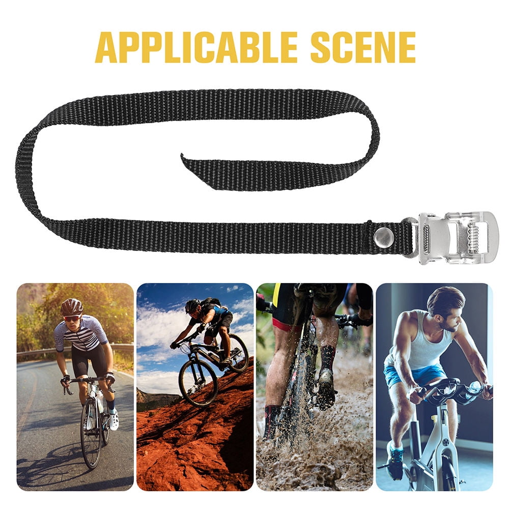 Worgeous 2 Pcs Pedal Straps Cycling Toe Clips Workout Bike Fitness Black โ image 6