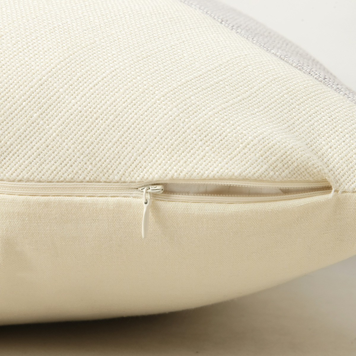 Khaki and Gray Modern Geometric Faux Leather & Cotton-Linen Cushion Covers - Set of 2, 45x45cm Decorative Pillowcases for Sofa & Car โ image 5