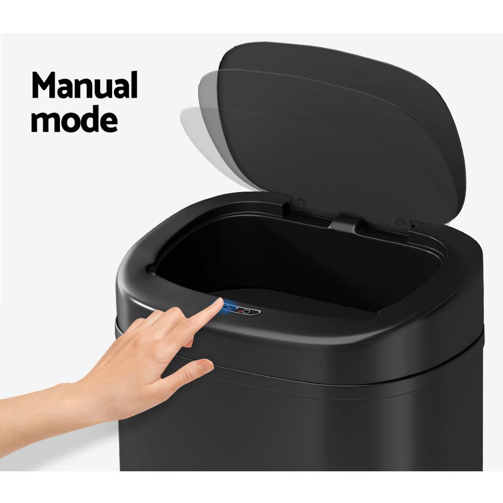 Devanti 82L Motion Sensor Bin Rubbish Automatic Black โ image 4