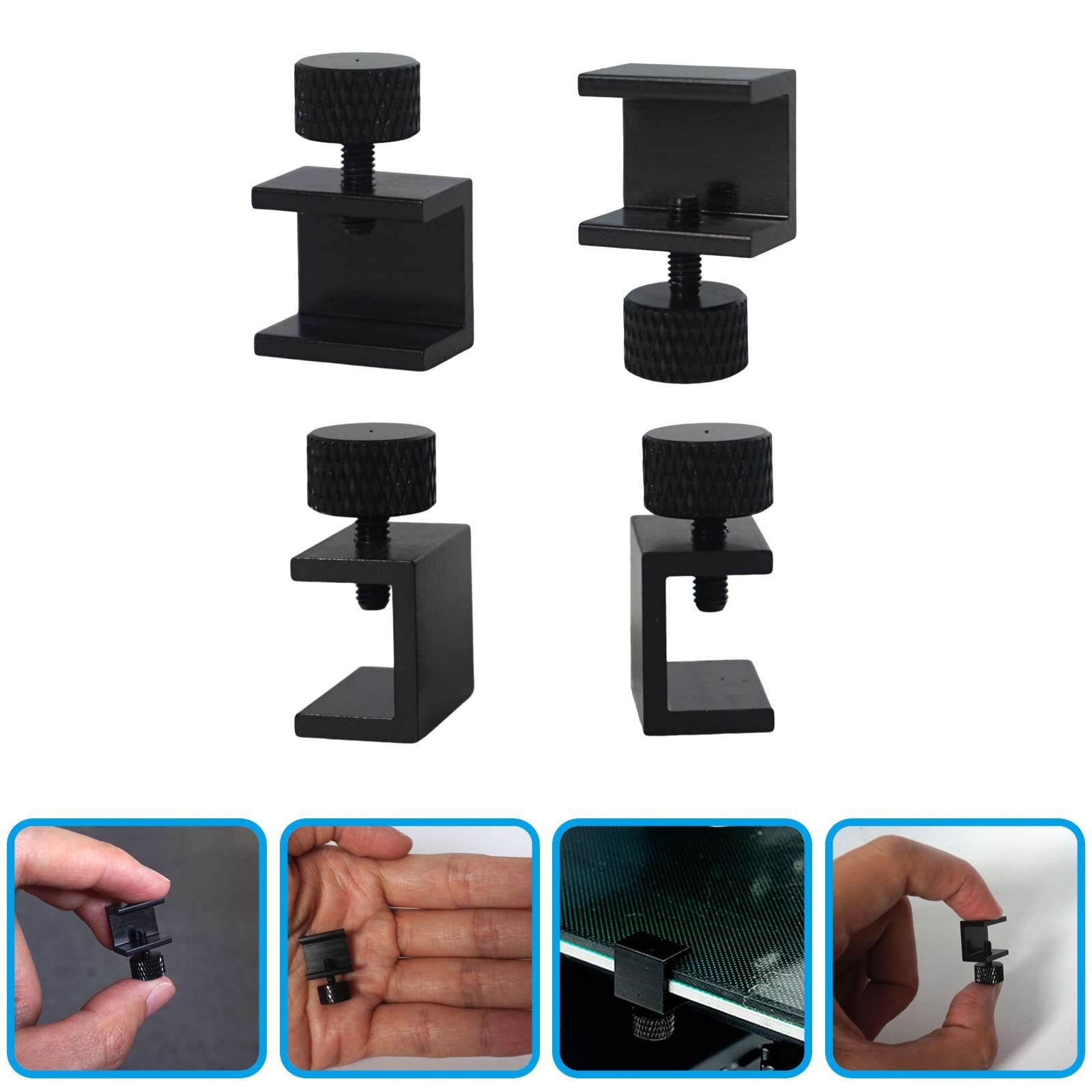 8PCS 3D Printer Glass Bed Clips, 3D Printer Lattice Glass Fixing Clamp, Hot Bed Printing Platform Upgrade Kit for 3D Printer — image 2