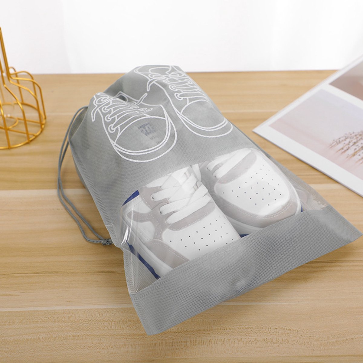 Shoe Storage Bags 5-piece – Non-woven, 36x45 cm, home/travel — image 4