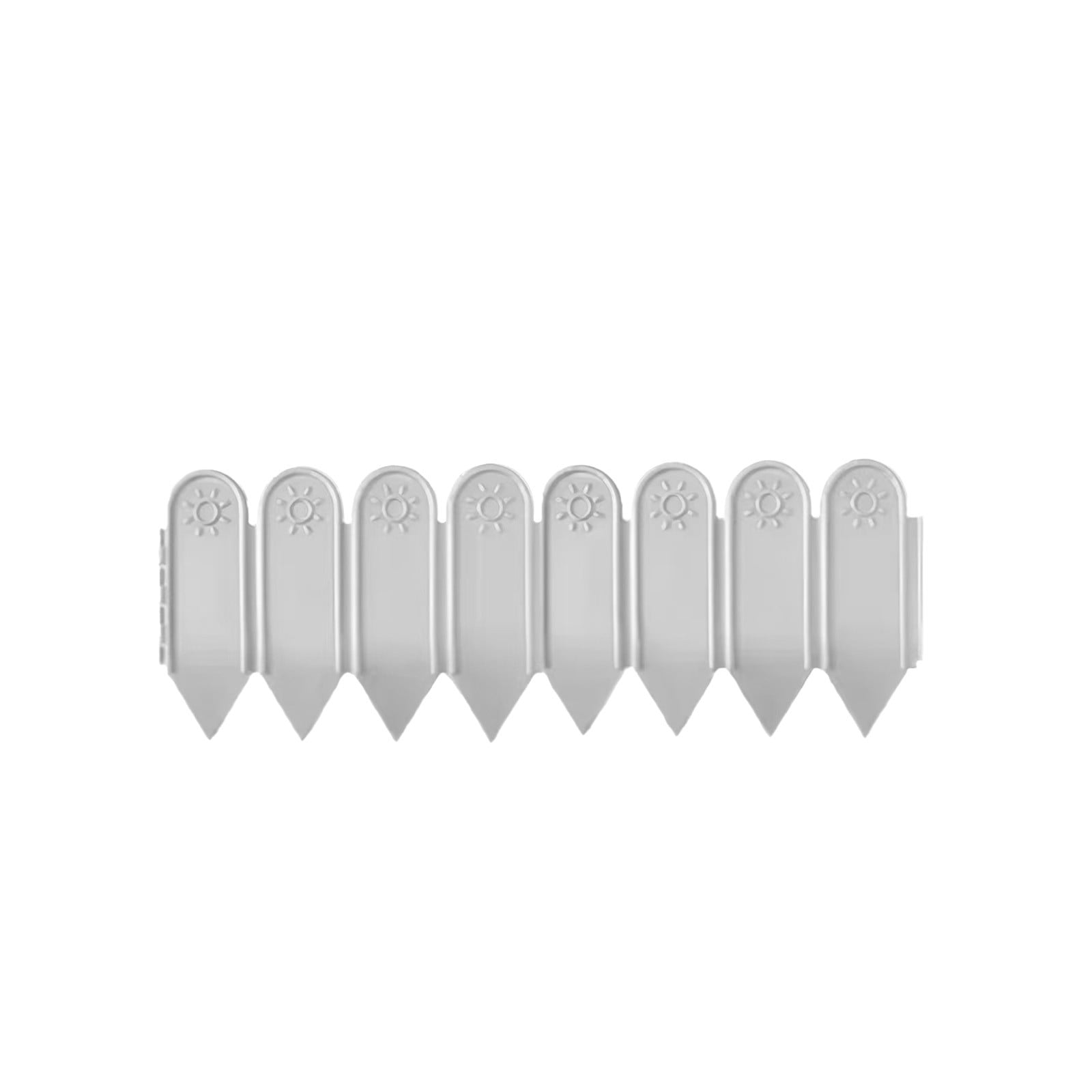 1 Piece 15 cm Plastic Garden Edging Border, Interlocking No Dig Lawn Edge for Flower Beds, Pathways, Landscaping and Patio Borders, White โ image 2