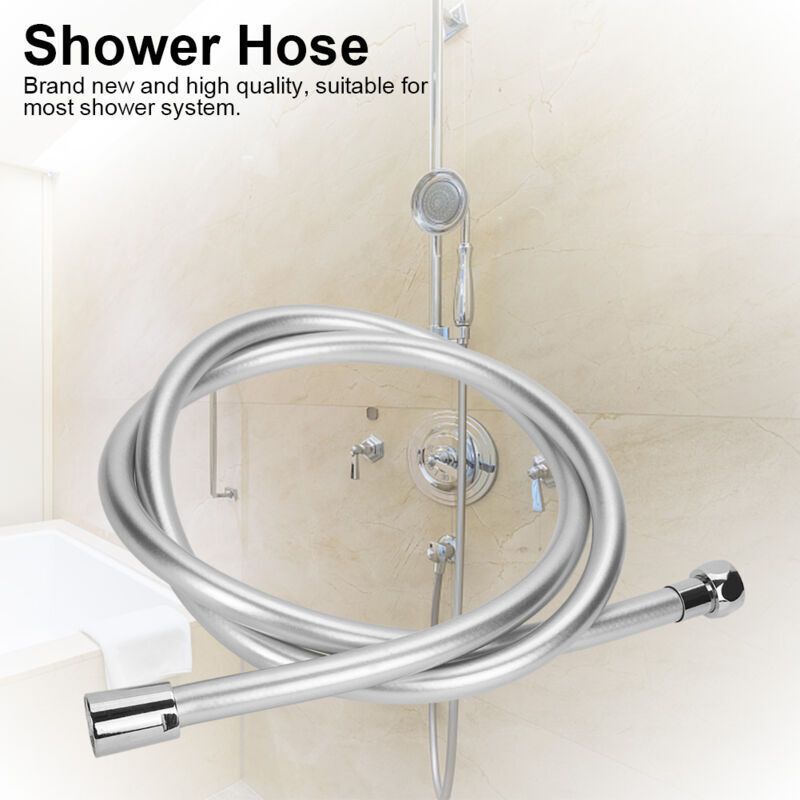 1.5m PVC Flexible Shower Hose for Bathroom Handheld Shower Head, 1/2" Thread, G1/2 Thread, leak-resistant use, Black Finish โ image 4