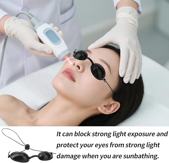 2 pairs of protective glasses for eye protection against red light - tanning glasses for women - tanning glasses for sunbathing — image 5