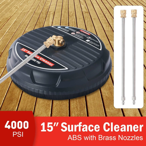 Universal 15" Pressure Washer Surface Cleaner 4000PSI Extension Nozzles Cleaning — image 2