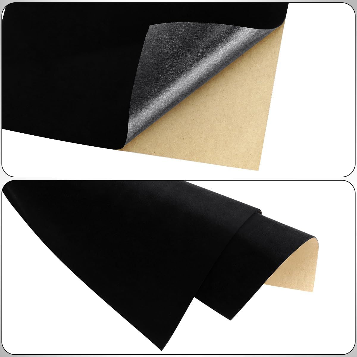 10 Pack Self Adhesive Felt Sheets, Velvet Flock Liner for Drawers, Jewellery Boxes, Craft Projects and Furniture, Black, 21.1 x 30 cm — image 4