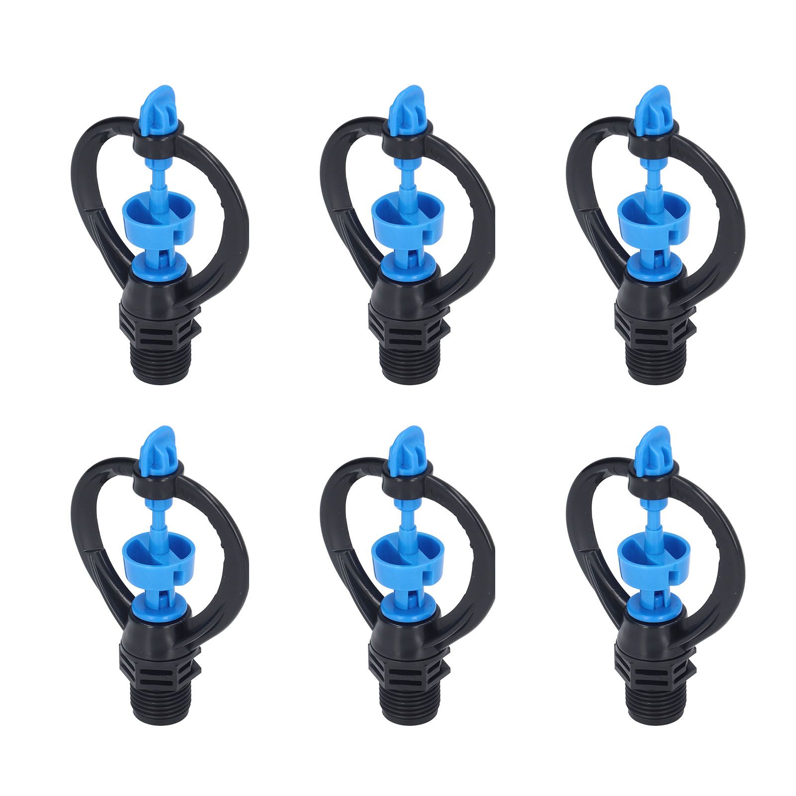 15Pcs Lawn Sprinkler Nozzle G1/2 External Thread 360° Automatic Rotation Mid Range for Lawn Garden Watering IrrigationRound Nozzle — image 3