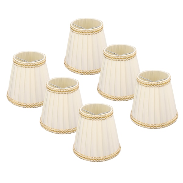 6pcs Small Lampshades Clip On Drum Light Shade Fabric For Chandeliers Light Bulbs Lighting Accessories โ image 3