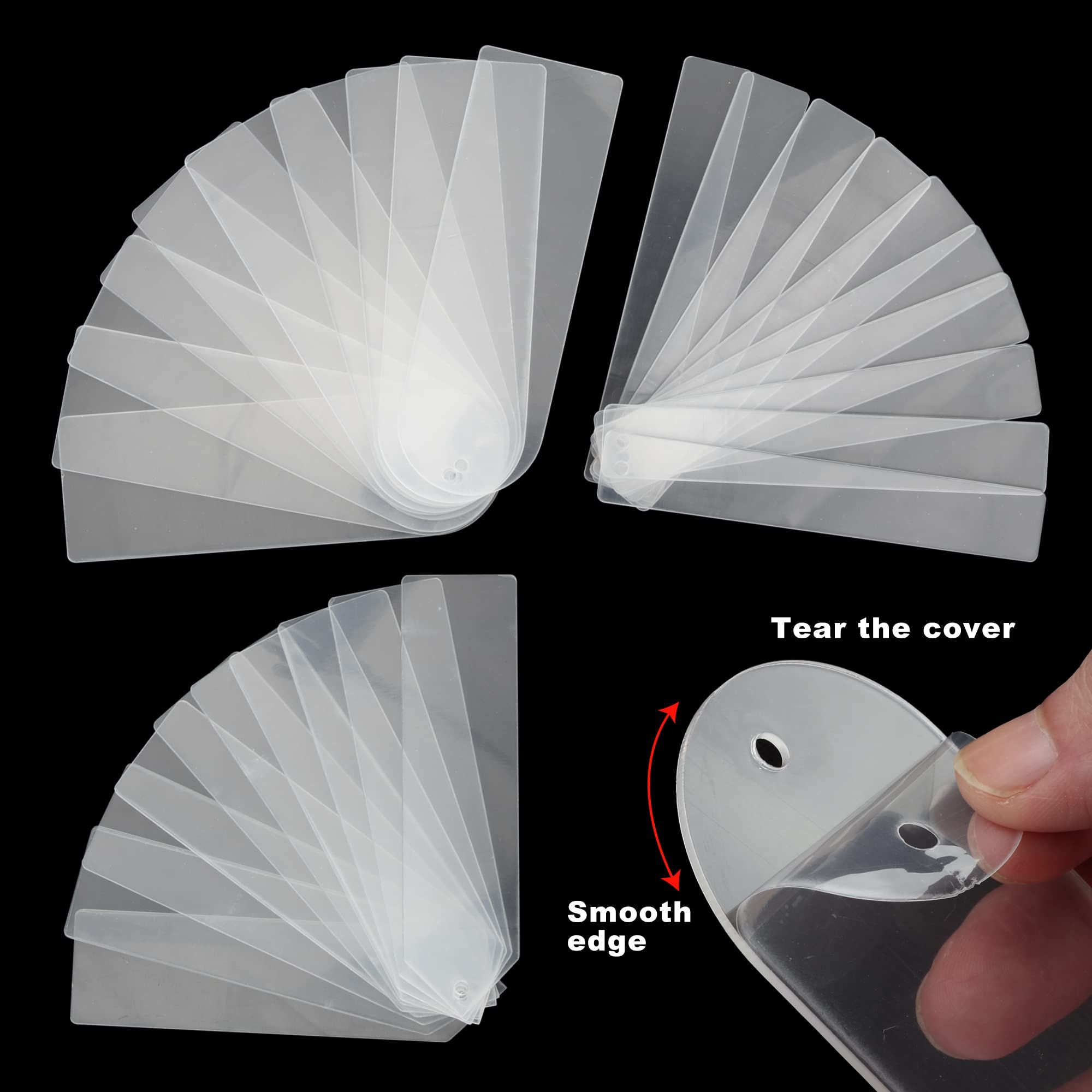 Acrylic Bookmarks Blanks Bulk 31PCS Clear Bookmark Plastic Blank 15 Set (3 Shape of Bookmarks and 5 Color Tassels) — image 5