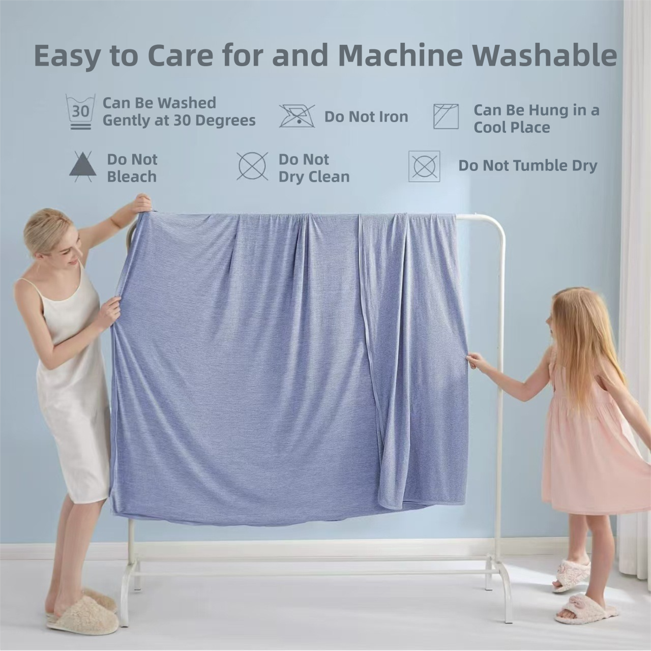 Pink Queen Size 200x150CM Cooling Blanket for Hot Sleepers - Lightweight Breathable All-Season Throw, Hand / Machine Washable โ image 6