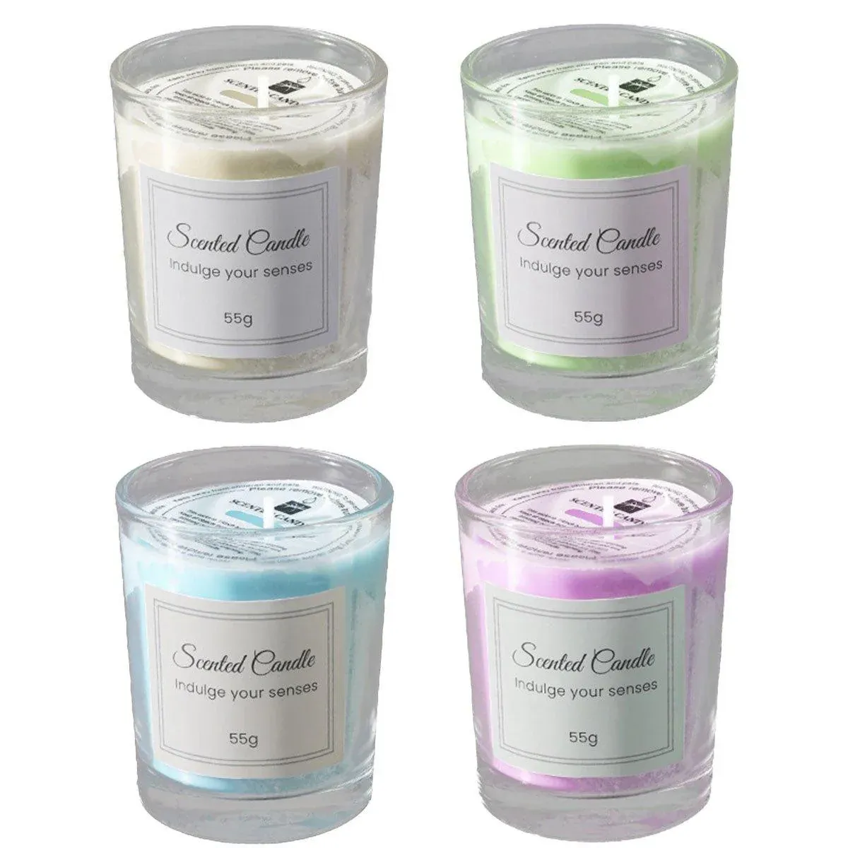 4Pcs Aroma Candles Smokeless Glass Scented Candles Gift Set for Relaxation โ image 2