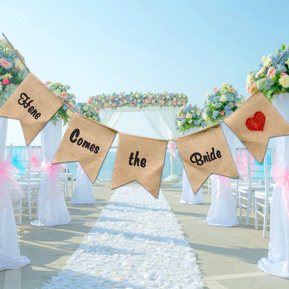 5pcs Set Fashionable Cloth Forked Tail shaped Banner for Party Decoration — image 3