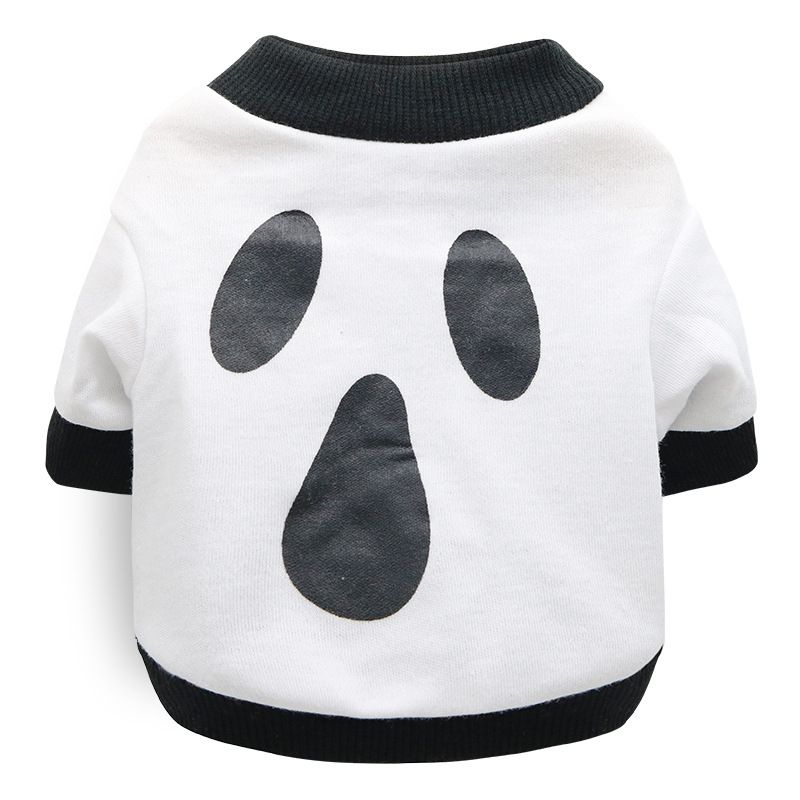 DROOLING DOG Pet Dog Cat Clothes Cotton T Shirt White (mask) XS Size: XS; Neck (cm): 20-24; Bust (cm): 28-32; Back length (cm): 18-20; Recommended pet weight
