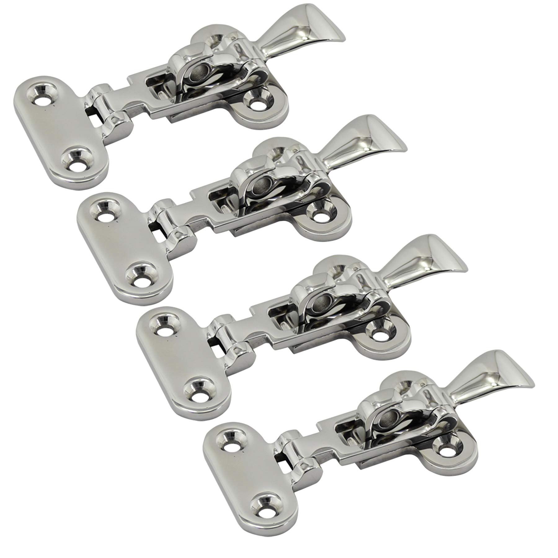 Heavy Duty 316 Stainless Steel Anti-Rattle Lockable Hold Down CLAMP Latch Locker Hatch Hardware 4pcs