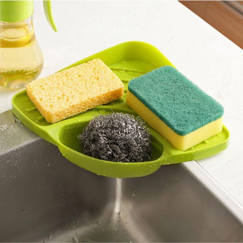 Triangle Shelf Rack Storage Shelf Rack Triangle Shelf Holder Soap Holder Sponge Holder Sink,Miscellaneous storage rack Green — image 4