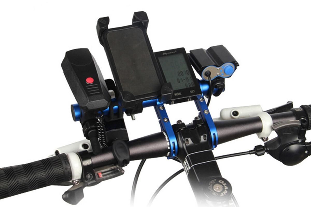 20cm Aluminum Alloy Bicycle Handlebar Extender Mount - Blue โ image 3
