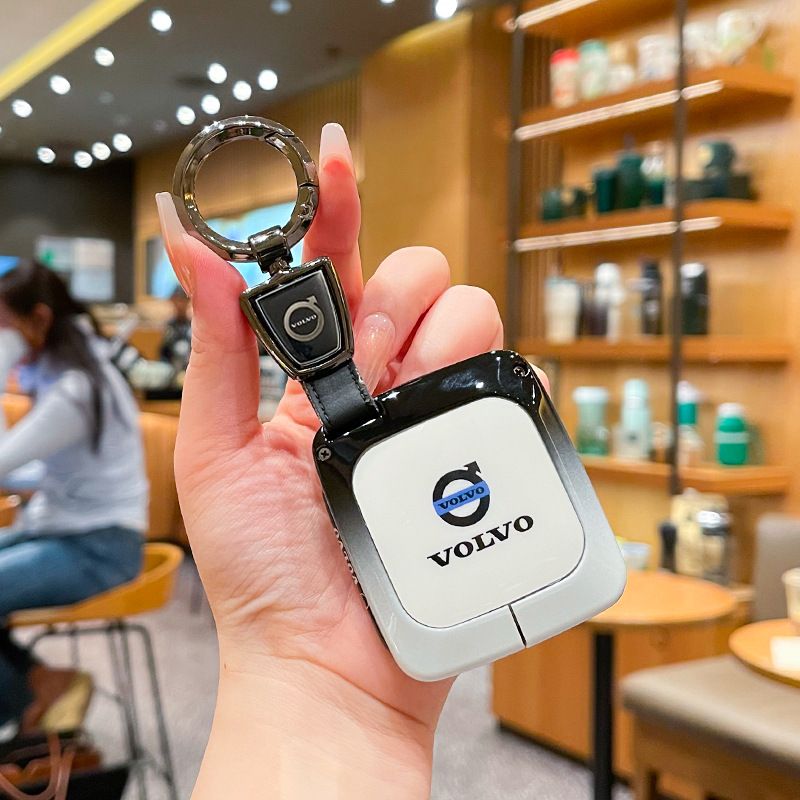 Fragrant Car Island Volvo Key Case Metal Shell Standard Option d: gradient black & white single case โ image 3