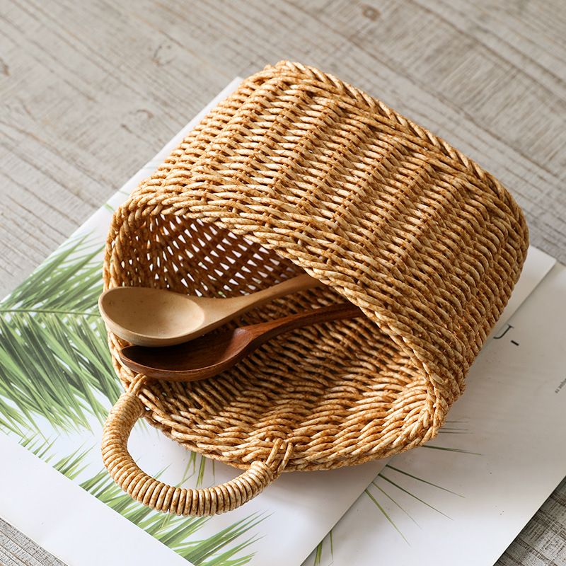 1pack Jute Hanging Basket - Small Woven Fern Hanging Rope Basket Flower Plants Wall Basket Decor Set Boho — image 3