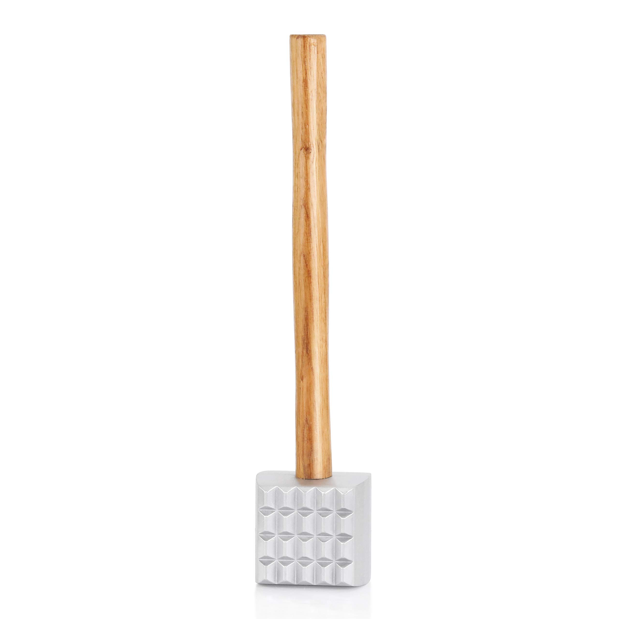 Foodservice Wood Handle Aluminum Meat Tenderizer/Mallet/Hammer, home Western restaurant steak loosening meat hammer โ image 2