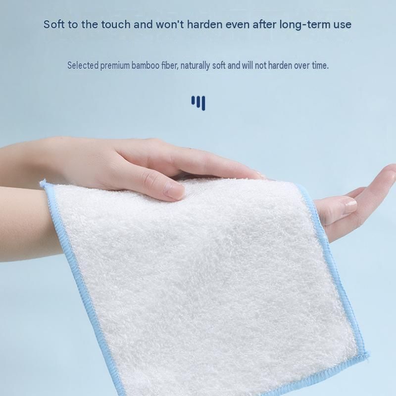 5-pcs 20*30cm Bamboo Fiber Kitchen Dishcloth - Non-Stick Oil Resistant Cleaning Cloth, Soft Absorbent Reusable Wipe for Washing Dishes and Countertops — image 5