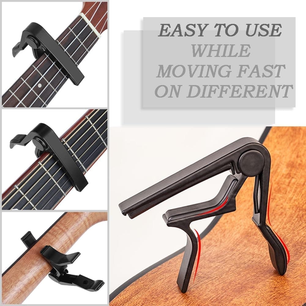 Guitar Capo Clamp, Compatible with Acoustic and Electric Guitars — image 5