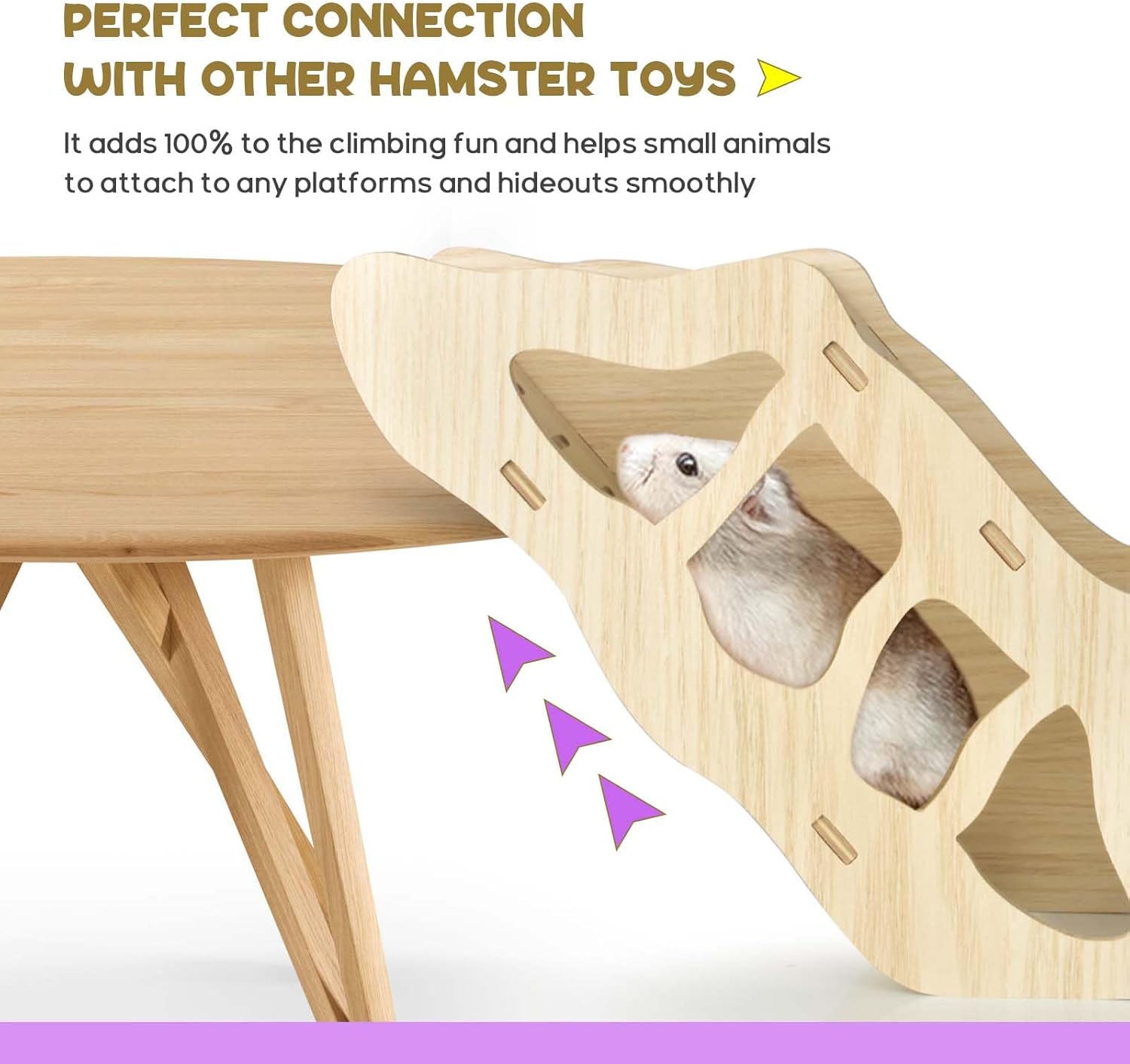 Hamster Hideout Climbing Ladder and Tunnel for Burying in Bedding or Connecting with Accessories — image 4