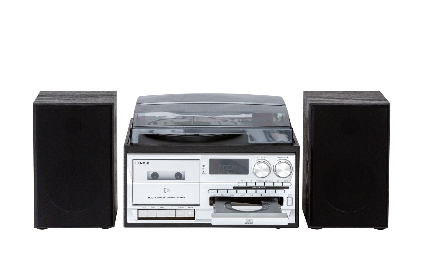 Audio Home Entertainment System (Black) Turntable, CDs, Vinyl, Wireless Streaming & More — image 3