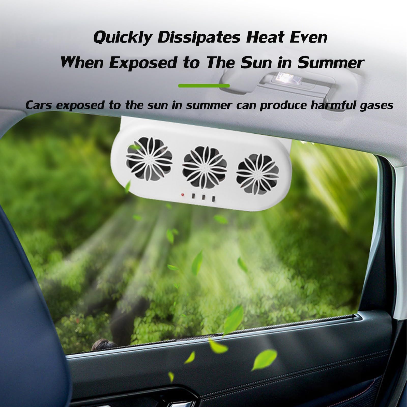 Car Solar Powered Exhaust Fan Car Window Exhaust Fan Vehicle Ventilation Fan Auto Air Vent Cool Fan Cooler Ventilation — image 5