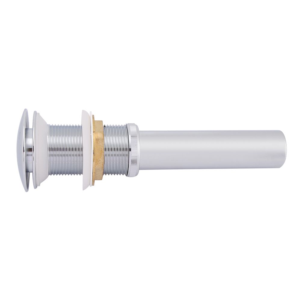G1 1/4" Brass Bathroom Basin Sink Pop Up Drain Assembly NOn Overflow (Silver Chrome) — image 3