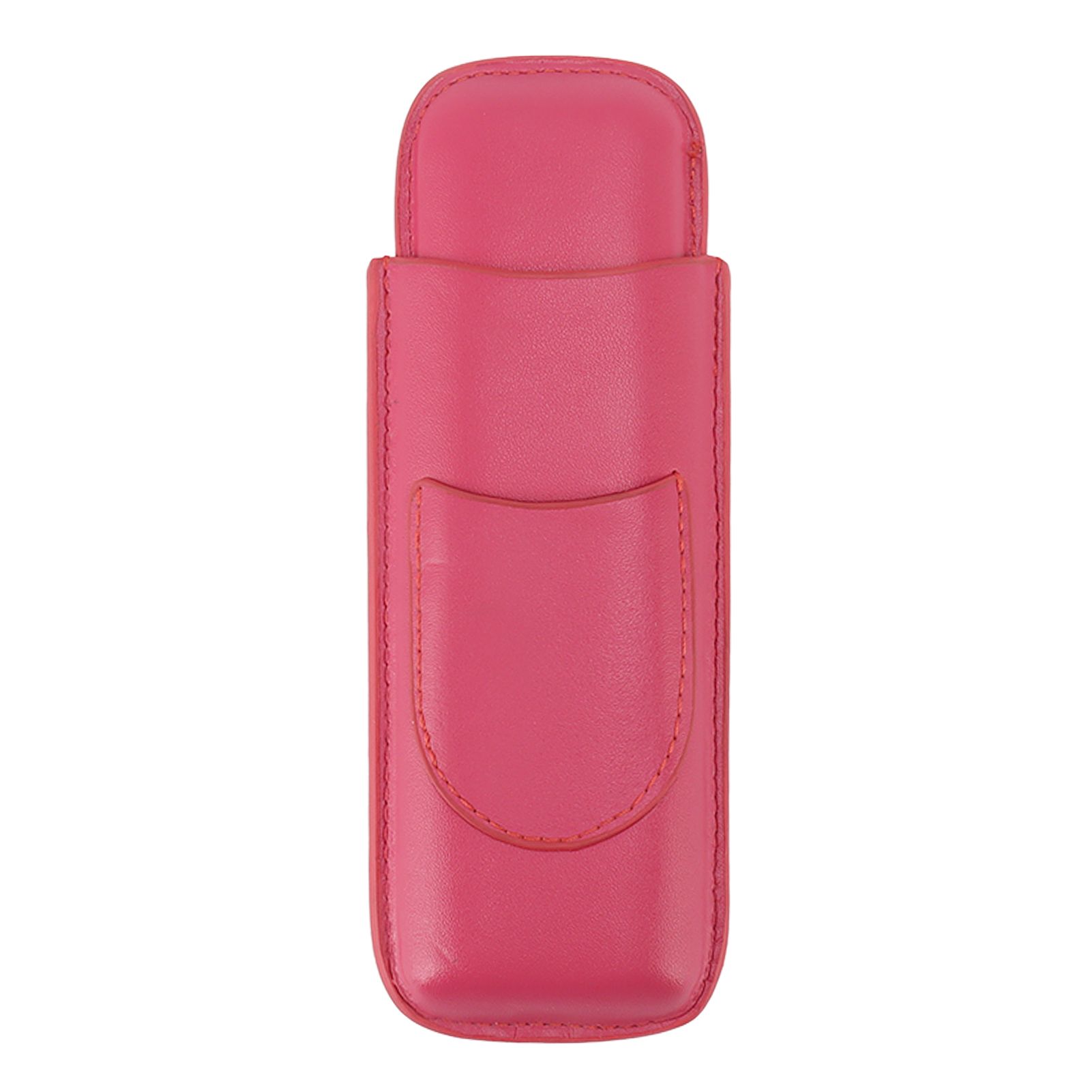 Cigar Case Elegant Vintage Hand Crafted Slim Portable 2 Fingers Cigar Holder for Travel Party Business Pink