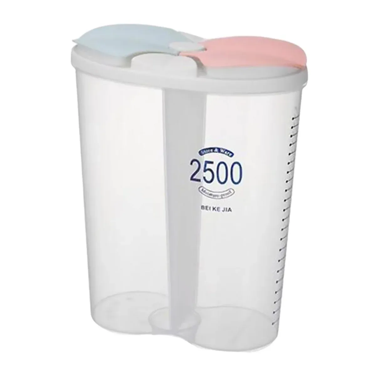 Kitchen Storage Box Transparent with Lid Food Container Tank Pantry Organizer - 2500ML