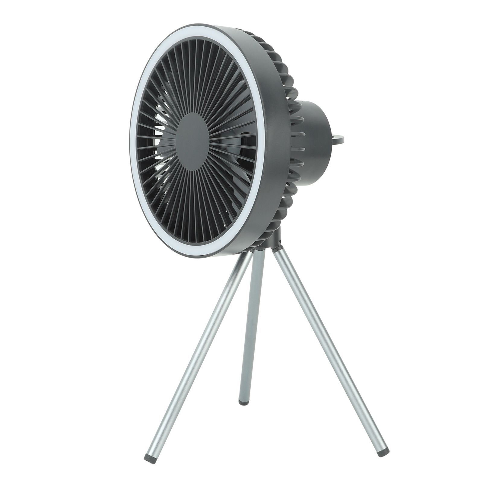 10000mAh USB Tripod Camping Fan Outdoor Portable Camping Fan with Light Power Bank Gray โ image 2