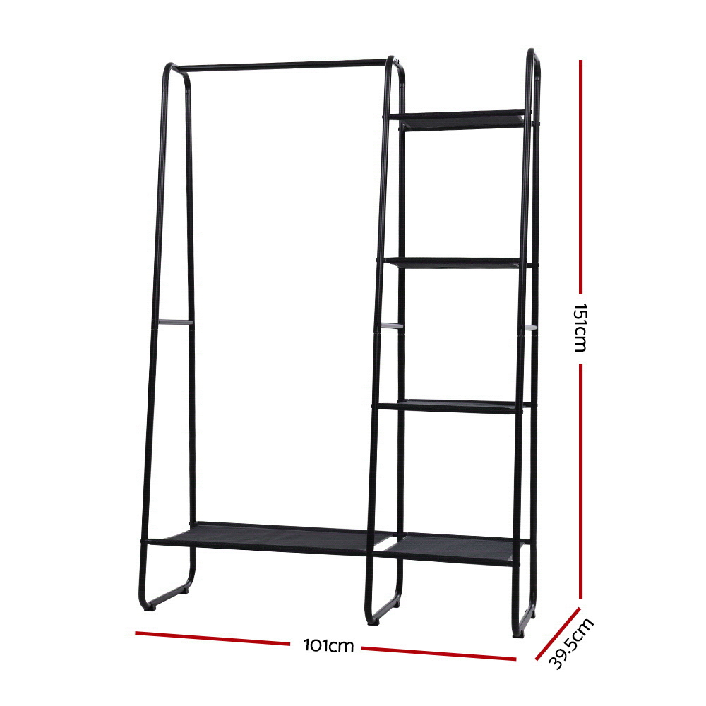Artiss Wardrobe Clothes Rack Airer Coat Stand Closet 150cm — image 4