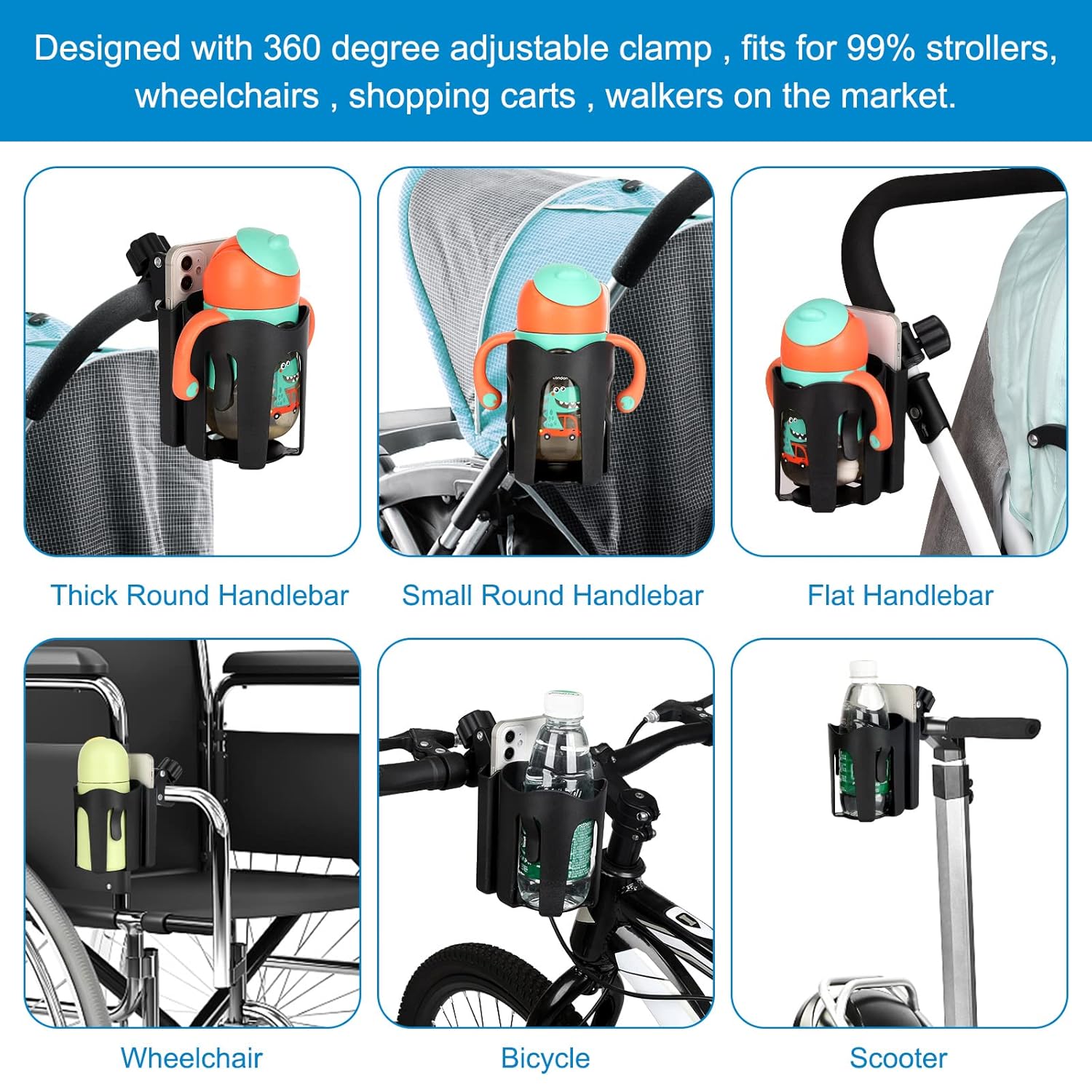 2-in-1 Universal Cup Holder for Stroller — image 4