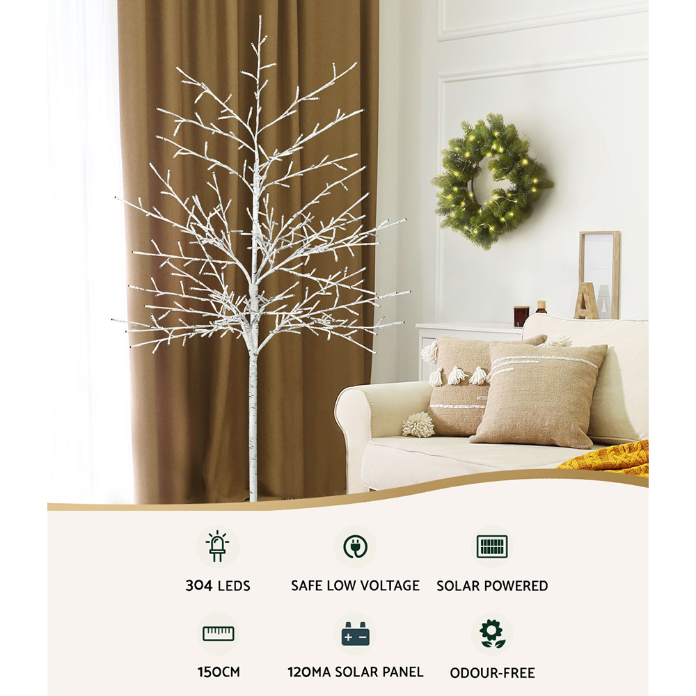 1.5M Christmas Tree 304 LED Solar Jingle Jollys โ image 3