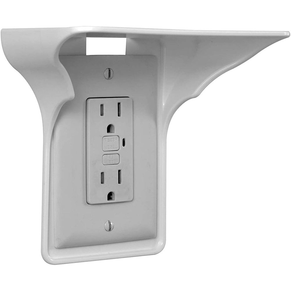 Outlets Wall Holders,Home Wall Shelf Organizer for Outlets,Bathroom Shelf with Cord Storage Strap,Saving Space,Easys Installation,Great for Bathroom Kitchen Bedroom