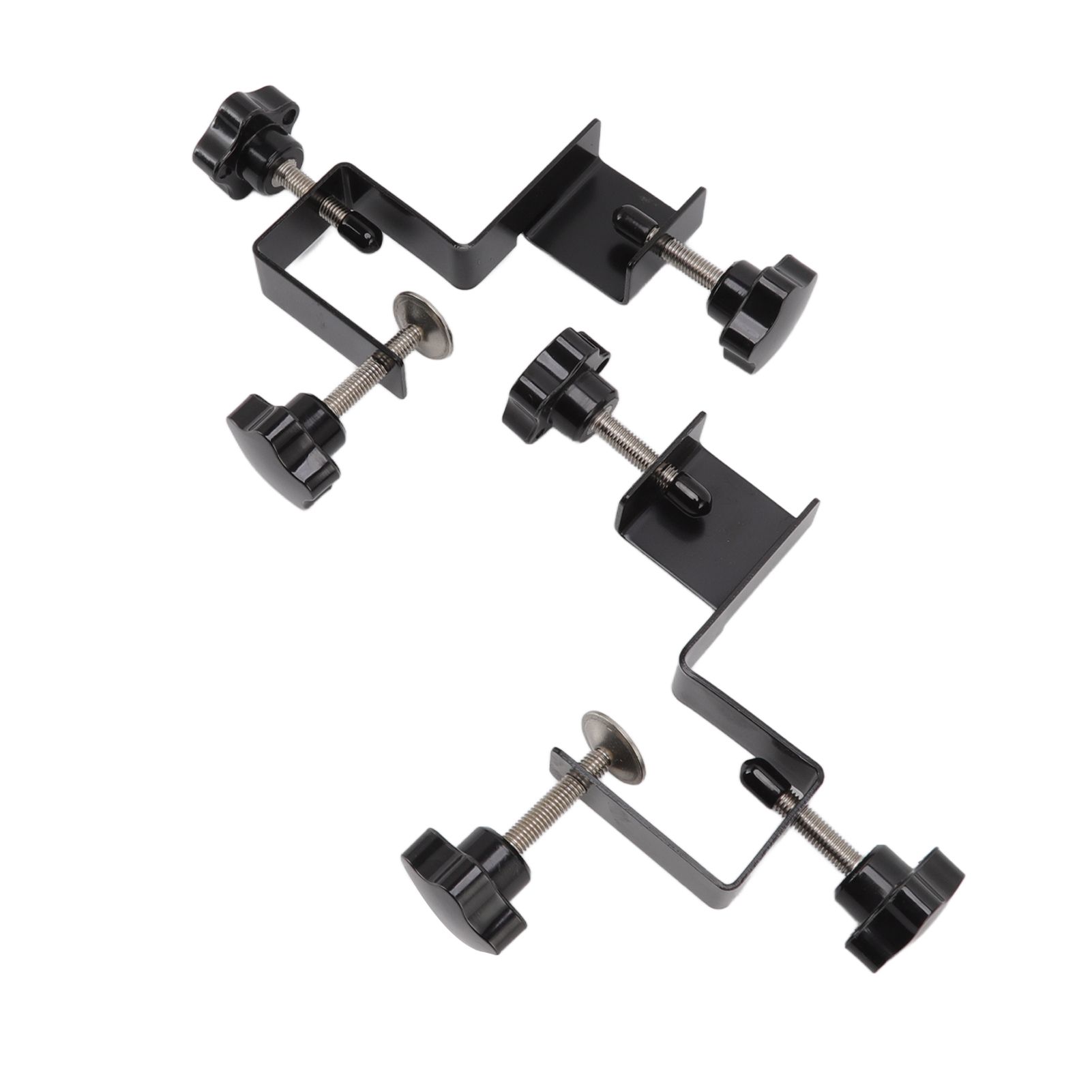 2 PCS Cabinet Drawer Installation Clamps Left Right Side Drawer Jig Rocker Arm Cabinet Front Drawer Woodworking Clamps Black — image 3