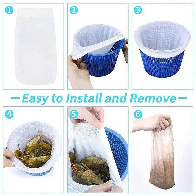 Pool Skimmer Socks for Filter Basket Debris Net Bags 5 to 30 Pieces - 5PCS — image 5